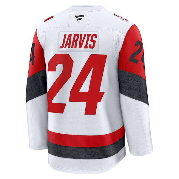 Seth Jarvis Carolina Hurricanes Away Premium Jersey - White - Image 3