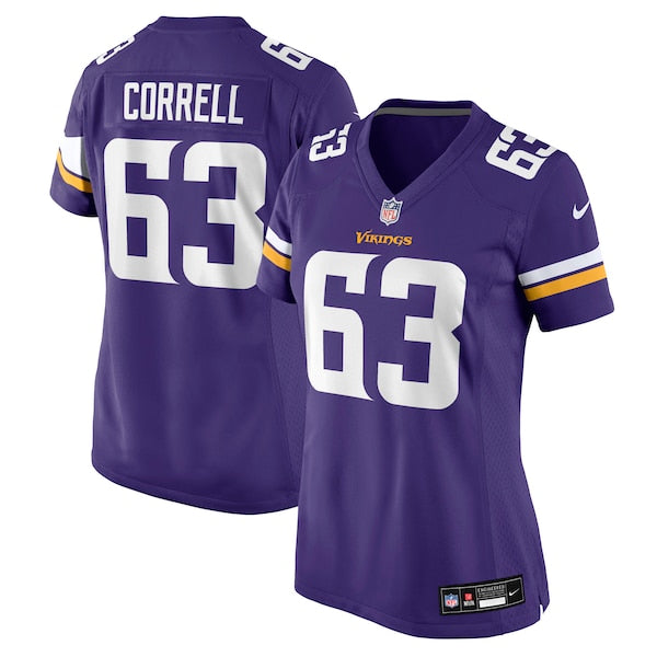 Zeke Correll Minnesota Vikings Nike Women's Team Game Jersey - Purple