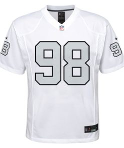 Alternative view of Maxx Crosby Las Vegas Raiders Nike Youth Game Jersey - White