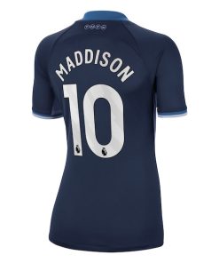 Alternative view of James Maddison Tottenham Hotspur Nike Women's 2023/24 Away Stadium Replica Player Jersey - Navy/Tan/White