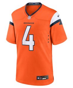 Alternative view of Zach Wilson Denver Broncos Nike Team Game Jersey -  Orange