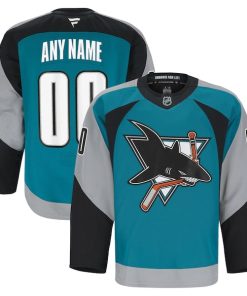 San Jose Sharks  Alternate Authentic Pro Custom Jersey - Teal