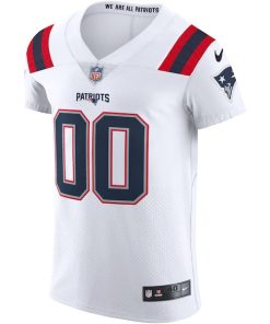 Alternative view of New England Patriots Nike Vapor Elite Custom Jersey - White