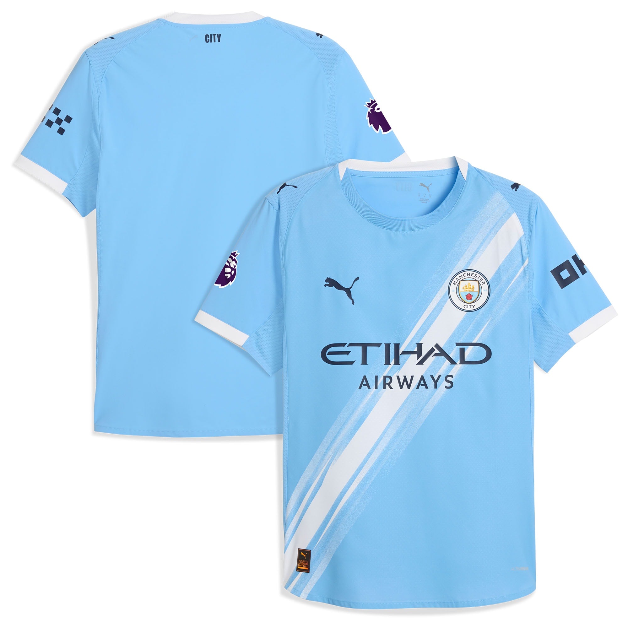 Manchester City Puma 2025/26 Away Authentic Jersey - Black/Light Blue - Image 6