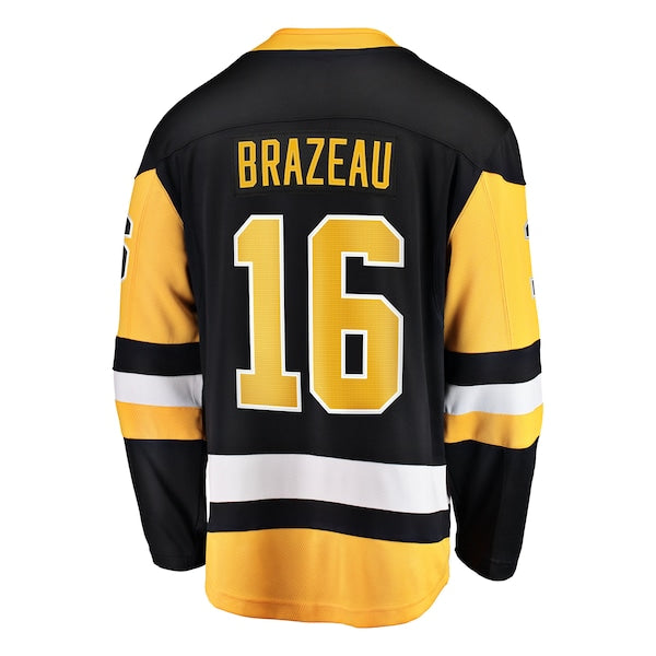 Justin Brazeau Pittsburgh Penguins Home Breakaway Jersey - Black - Image 3