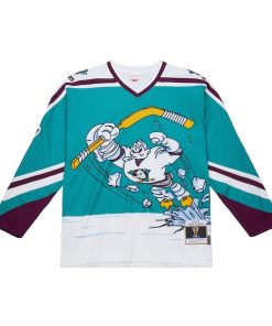 Alternative view of Teemu Selanne Anaheim Ducks  1995-96 Power Play Jersey - Teal