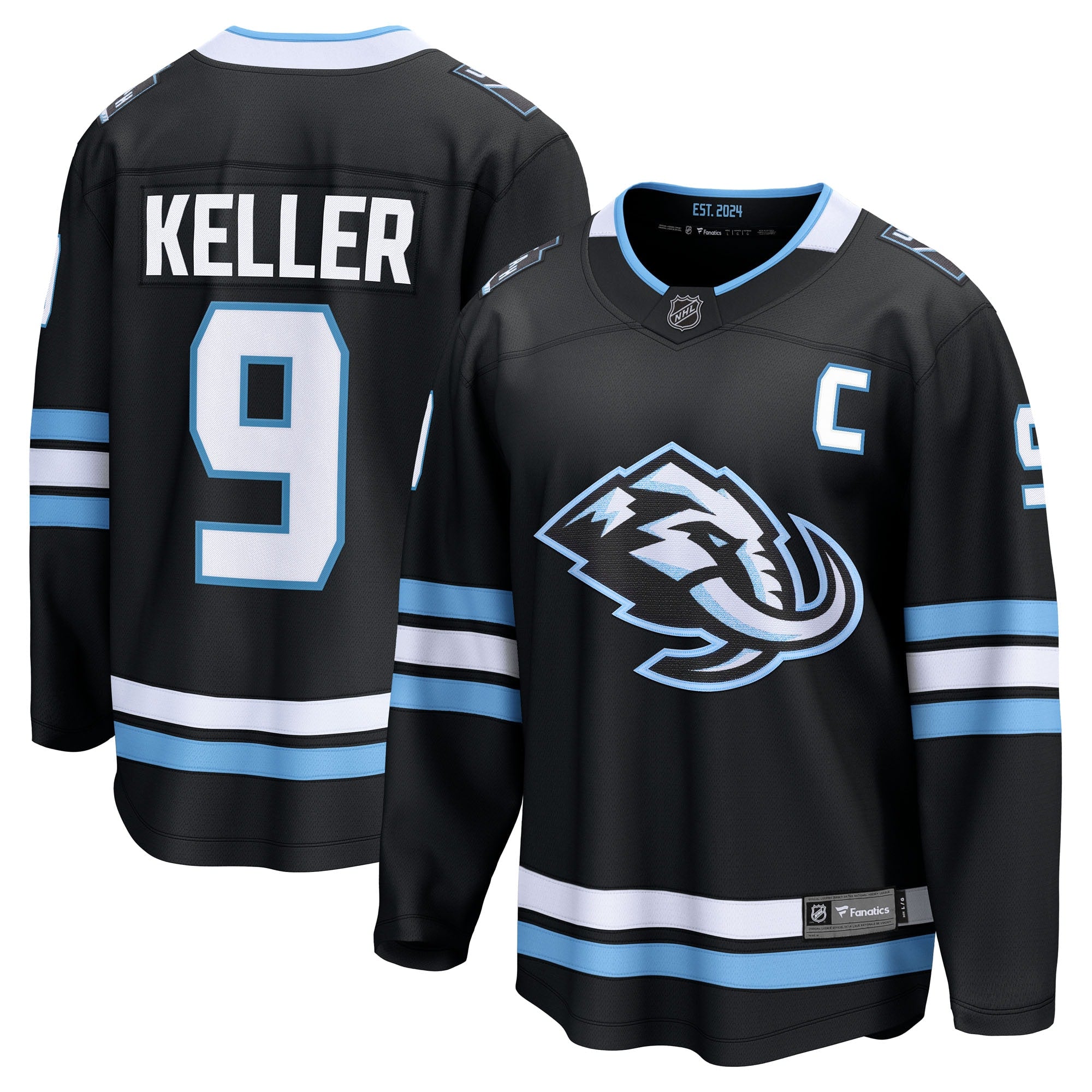 Clayton Keller Utah Mammoth Away Breakaway Player Jersey - White/Black - Image 5