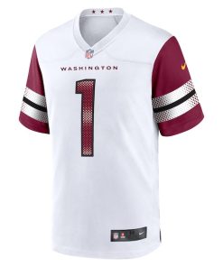 Alternative view of Jayden Daniels Washington Commanders Nike 2024 NFL Draft First Round Pick Player Game Jersey - White