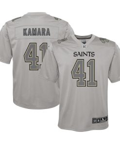 Alvin Kamara New Orleans Saints Nike Youth Atmosphere Game Jersey - Gray