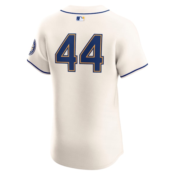 Julio Rodr¨ªguez Seattle Mariners Nike Alternate 2 Elite Player Jersey - Cream/White/Teal - Image 4