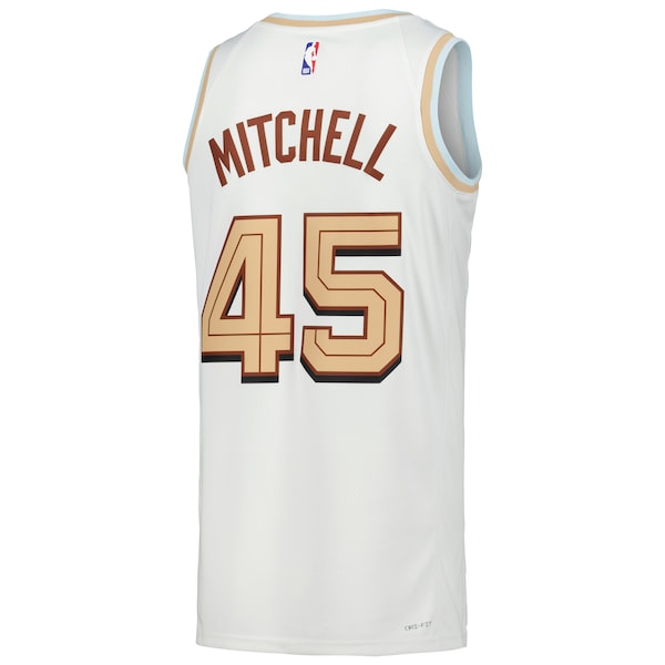 Donovan Mitchell Cleveland Cavaliers Nike Swingman Player Jersey - City Edition - White - Image 3