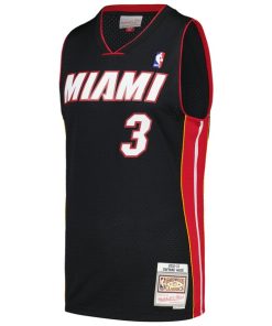Alternative view of Dwyane Wade Miami Heat  2012/13 Hardwood Classics Swingman Jersey - Black