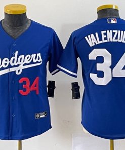 Alternative view of Fernando Valenzuela Los Angeles Dodgers Nike Jersey - Royal