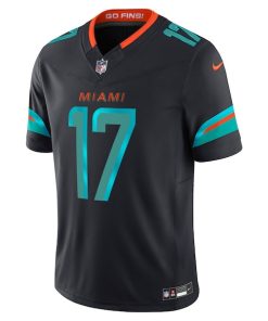 Alternative view of Jaylen Waddle Miami Dolphins Nike 2025 Rivalries Collection Limited Jersey - Pitch Blue