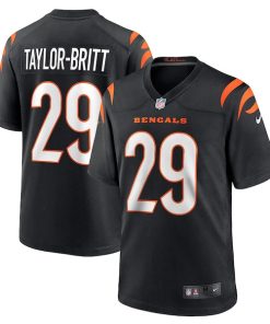 Alternative view of Cam Taylor-Britt Cincinnati Bengals Nike Game Player Jersey - Black/Orange/White