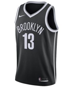 Alternative view of James Harden Brooklyn Nets Nike 2020/21 Swingman Jersey Black - Icon Edition