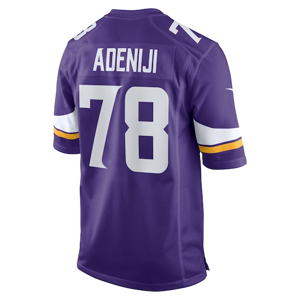 Hakeem Adeniji Minnesota Vikings Nike Team Game Jersey - Purple - Image 3