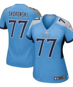 Peter Skoronski Tennessee Titans Nike Women's Team Game Jersey -  Light Blue