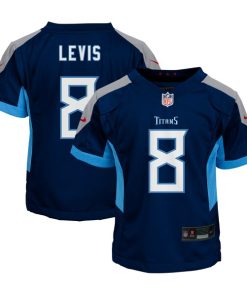 Alternative view of Will Levis Tennessee Titans Nike Toddler Game Jersey - Navy/Light Blue