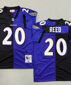 Ed Reed  Baltimore Ravens Authentic Split Throwback Retired Player Jersey