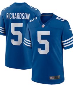 Alternative view of Anthony Richardson Indianapolis Colts Nike 2023 NFL Draft First Round Pick Alternate Game Jersey - Royal/Royal/White