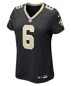 Alternative view of Tyler Shough New Orleans Saints Nike Women's Game Jersey - Black