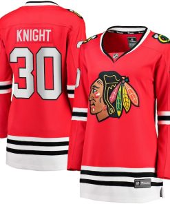 Spencer Knight Chicago Blackhawks  Women's Home Breakaway Player Jersey - Red