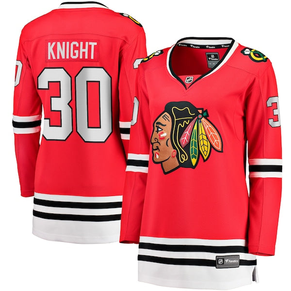 Spencer Knight Chicago Blackhawks Women's Home Breakaway Player Jersey - Red