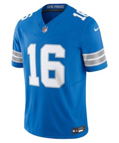 Alternative view of Jared Goff Detroit Lions Nike Vapor F.U.S.E. Limited Jersey - Blue