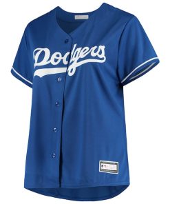 Alternative view of Los Angeles Dodgers Women's Plus Size Sanitized Replica Team Jersey - Royal