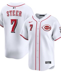 Spencer Steer Cincinnati Reds Nike Alternate Limited Player Jersey - White