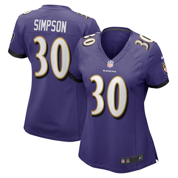 Trenton Simpson Baltimore Ravens Nike Women's Game Jersey - Purple