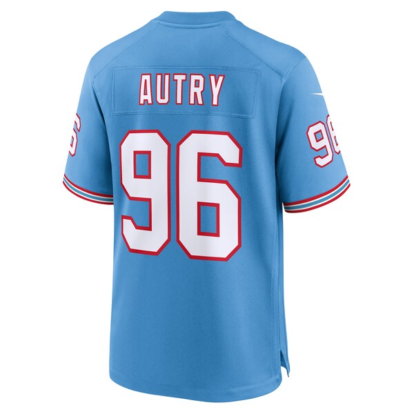 Denico Autry Tennessee Titans Nike Oilers Throwback Player Game Jersey - Light Blue - Image 3