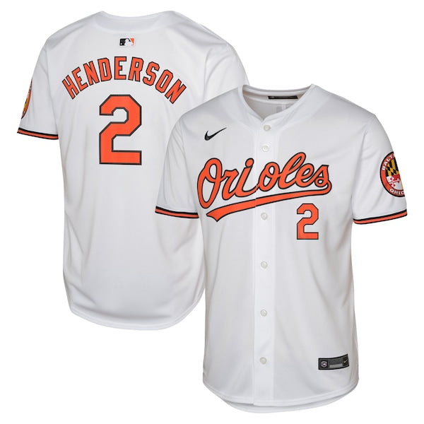 Gunnar Henderson Baltimore Orioles Nike Youth Home Limited Jersey?ยจC White