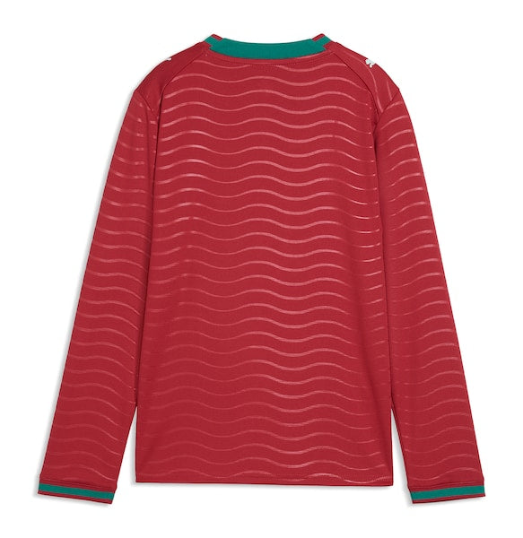 Portugal National Team Puma Youth 2026 Home Replica Long Sleeve Jersey - Red - Image 2