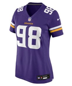 Alternative view of Javon Hargrave Minnesota Vikings Nike Women's Team Game Jersey -  Purple