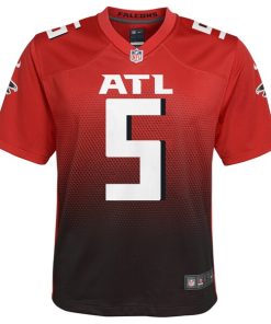 Alternative view of Drake London Atlanta Falcons Nike Youth Game Jersey - Red