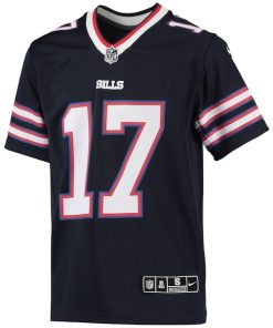 Alternative view of Josh Allen Buffalo Bills Nike Youth Inverted Team Game Jersey - Navy