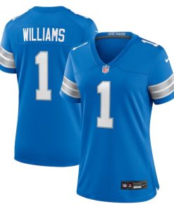 Jameson Williams Detroit Lions Nike Women's Game Player Jersey - Blue/Black
