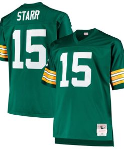 Bart Starr Green Bay Packers Big & Tall 1968 Retired Player Replica Jersey - Green