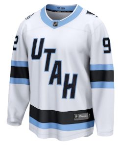 Alternative view of Logan Cooley Utah Mammoth  Away Breakaway Player Jersey - White