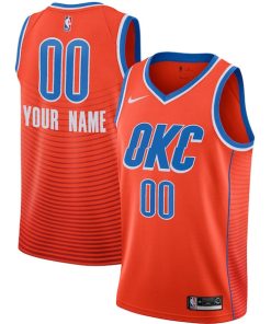Oklahoma City Thunder Jordan Brand Swingman Custom Jersey - Statement Edition - Orange