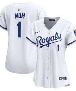 Kansas City Royals Nike Women's #1 Mom Home Limited Jersey - White