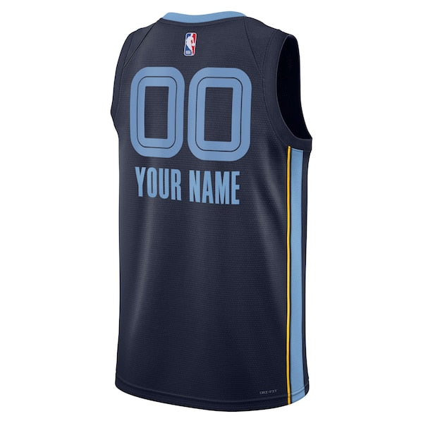 Memphis Grizzlies Nike Unisex Swingman Custom Jersey Navy - Icon Edition - Image 3