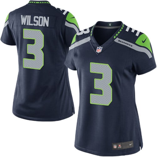 Russell Wilson Seattle Seahawks Nike Women's Alternate Game Jersey - Neon Green/Navy - Image 5