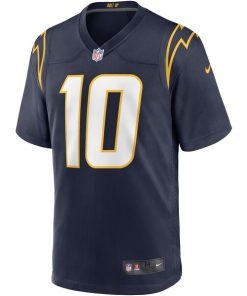Alternative view of Justin Herbert Los Angeles Chargers Nike Game Jersey - Navy
