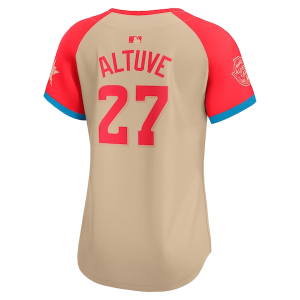 Jose Altuve American League Nike Women's 2024 MLB All-Star Game Limited Player Jersey - Cream - Image 3