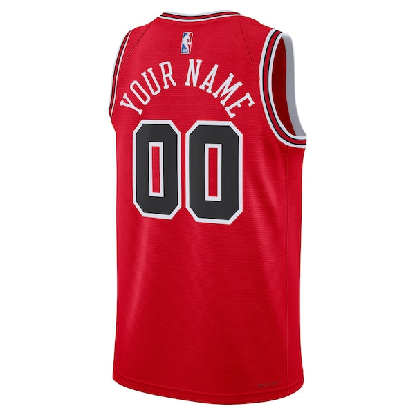 Chicago Bulls Nike Unisex Swingman Custom Jersey Red - Icon Edition - Image 3