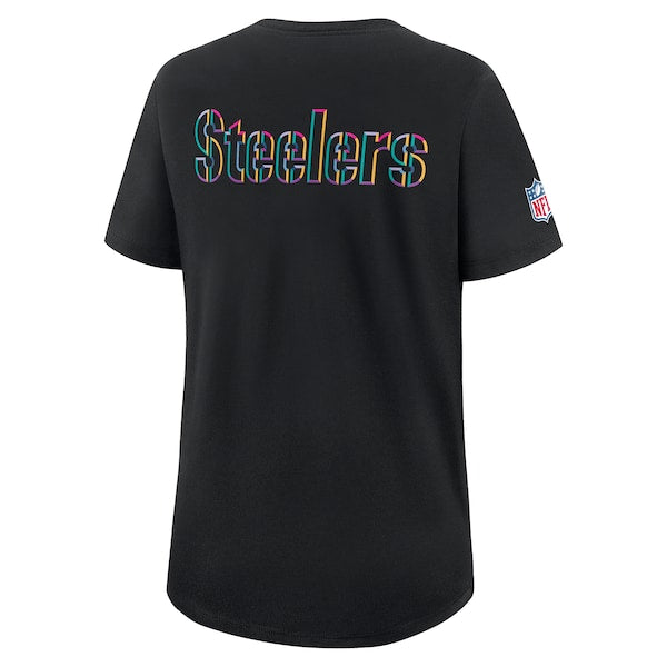 Pittsburgh Steelers Nike Women's 2025 NFL Crucial Catch Tri-Blend Dri-FIT T-Shirt - Black - Image 3