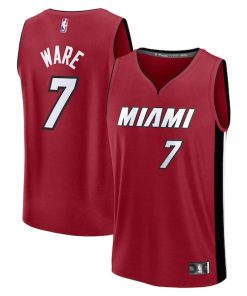 Kel'el Ware Miami Heat  Youth Fast Break Player Jersey - Statement Edition - Red
